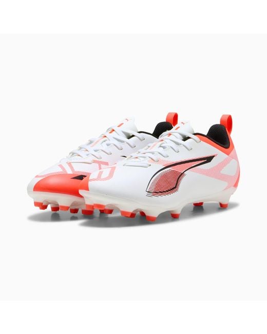 PUMA Red Ultra 5 Play Fg/Ag Football Boots Youth, /Glowing