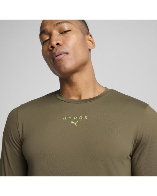PUMA X HYROX CLOUDSPUN Langarm-Shirt in Green für Herren