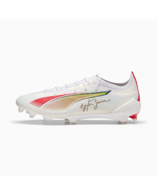 PUMA White Ultra 5 Ultimate Senna FG Soccer Cleats