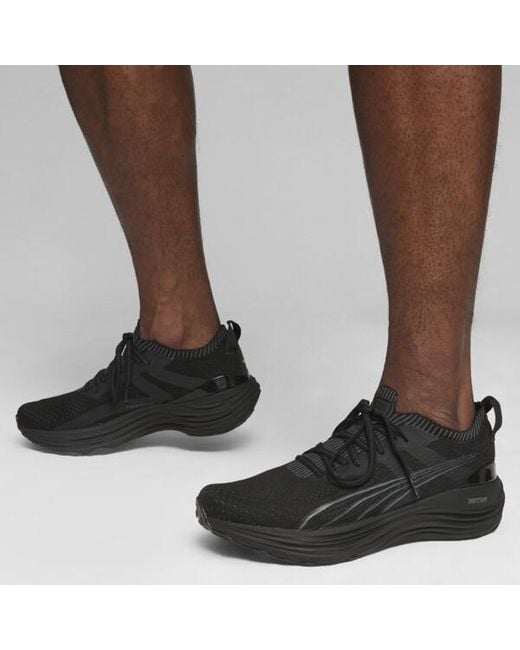 PUMA Black Foreverrun Nitroâ Knit Running Shoes for men