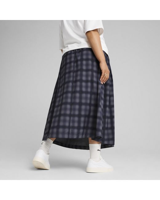 PUMA Blue Road To Unity Woven Midi Pleated Skirt