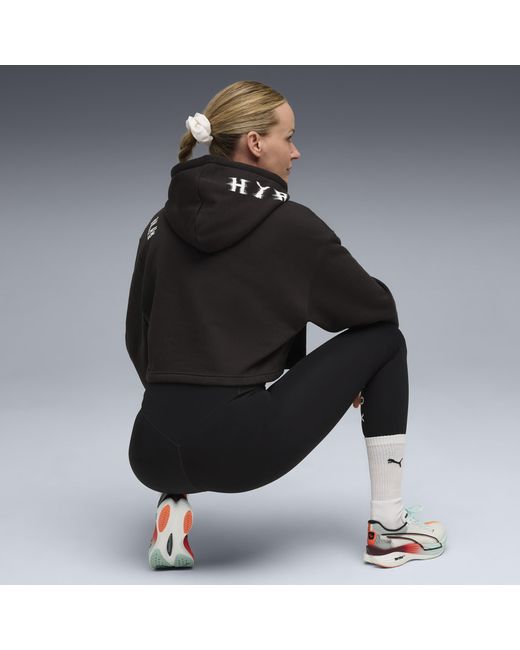 PUMA Black X Hyrox Heavyweight Hoodie Damen