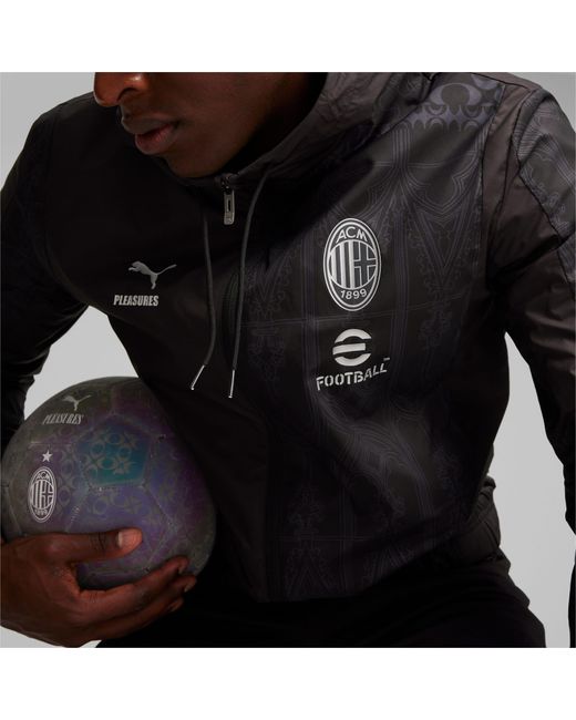 Chamarra de Fútbol de Calentamiento AC Milan x Pleasures PUMA de hombre de color Black
