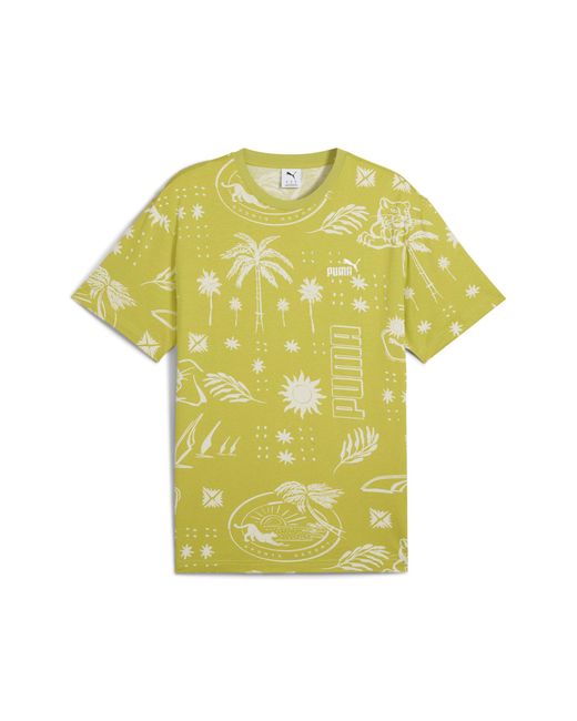 PUMA Palm Resort Relaxed T-Shirt Herren in Yellow für Herren