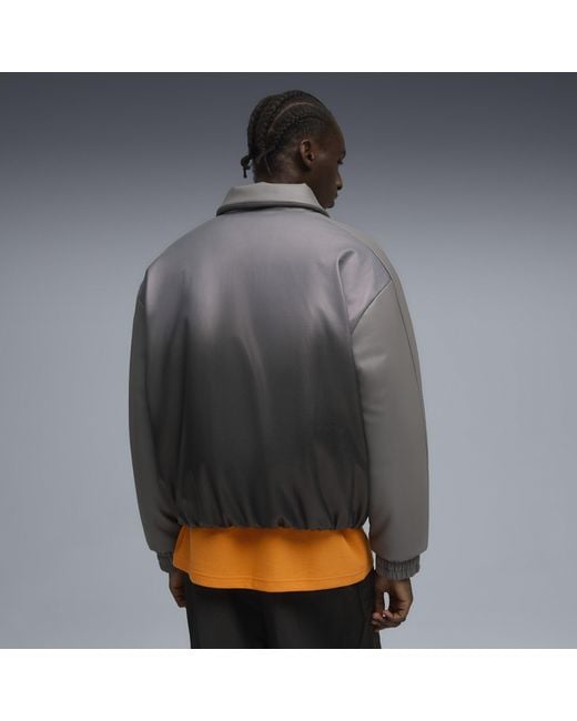 PUMA Gray Outerwear Oversized Bomber Jacket for men
