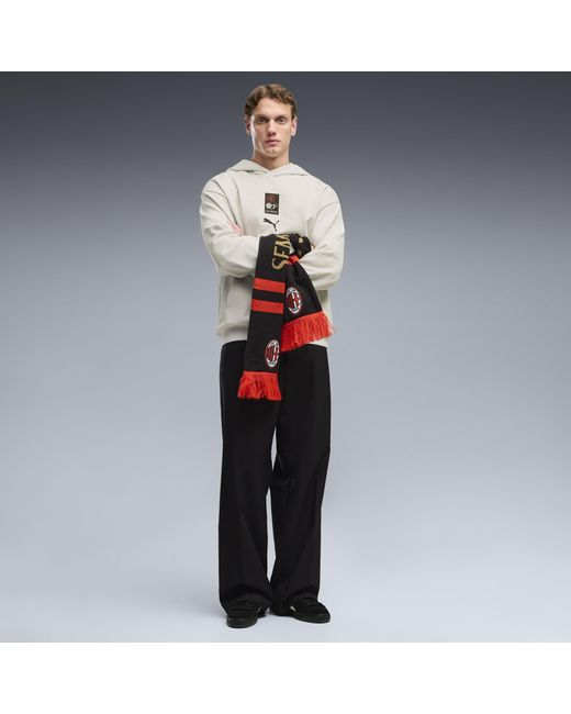 PUMA White Ac Milan Ftblculture Relaxed Hoodie for men