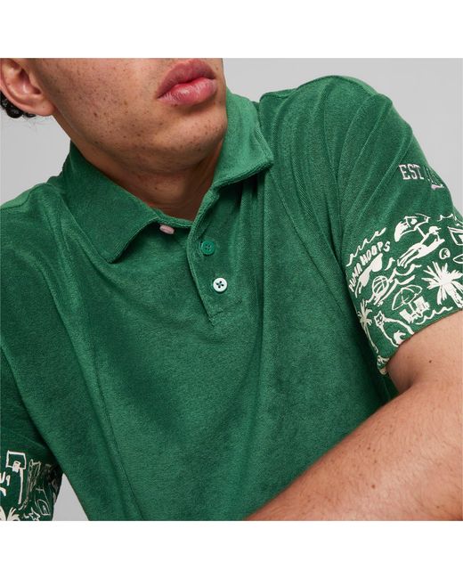 Polo Da Basket Terry The Fairgrounds, /Altro di PUMA in Green