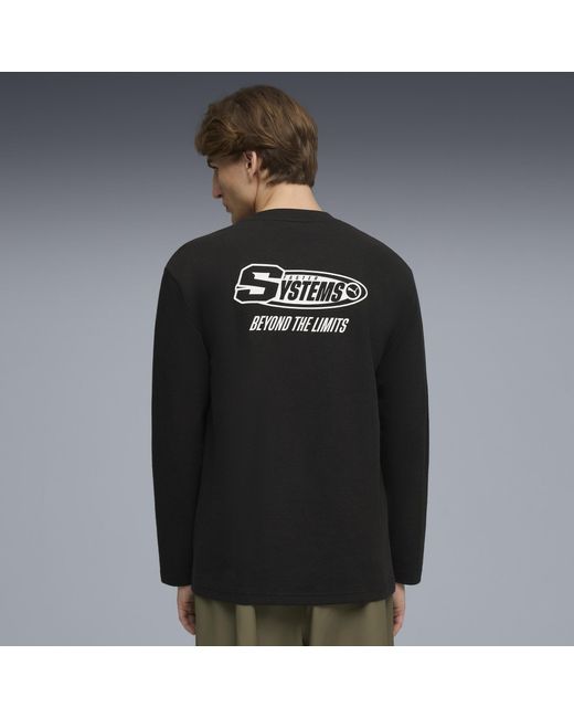 T-shirt Manches Longues Décontracté En Tissu Gaufré Future..archive E PUMA en coloris Black