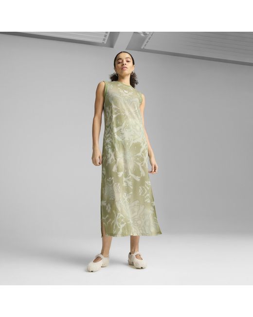 PUMA Dare To Mesh Column Jurk Voor Maat in het Green