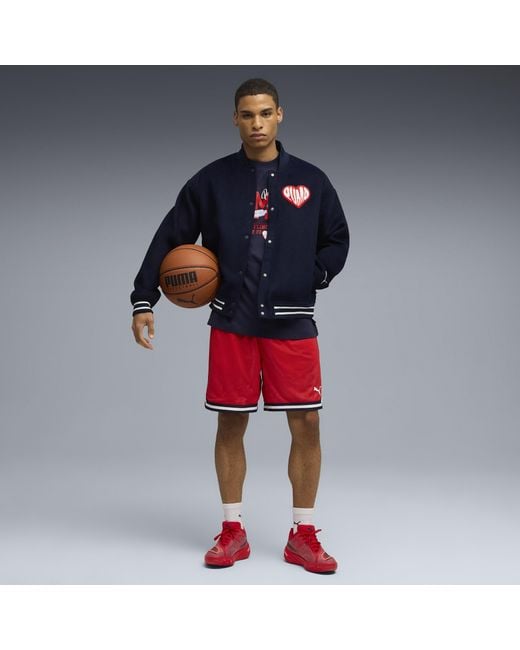 PUMA Red Hooperhotline Aop 7" Shorts for men