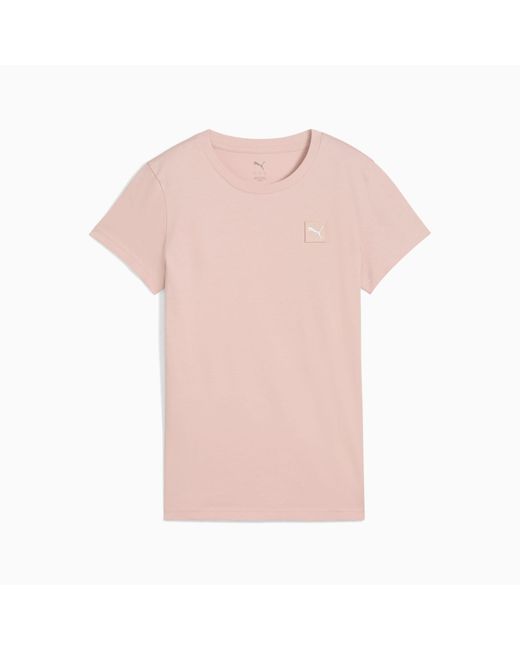 PUMA Ess Elevated T-shirt in het Pink