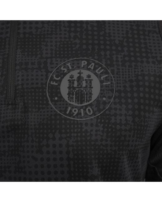PUMA Fc St. Pauli Trainingstop Met Kwartrits Voor Zwart/Grijs, Maat in het Black voor heren