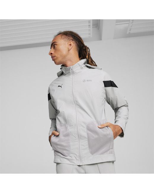 PUMA Gray Mercedes-amg Petronas Motorsport Woven Jacket for men