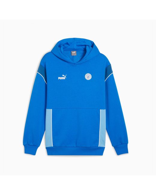 PUMA Blue Manchester City Ftblarchive Hoodie for men