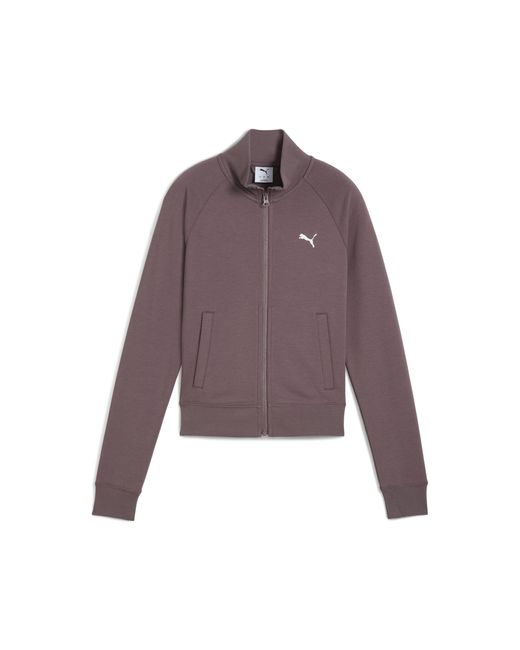 PUMA Brown Ess Slim Track Jacket Dk