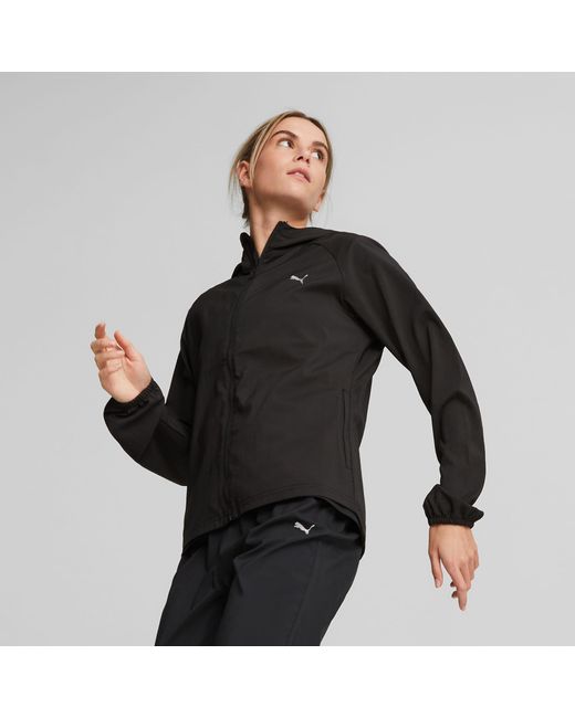 PUMA Black Run Favourite Hood Woven Jacket