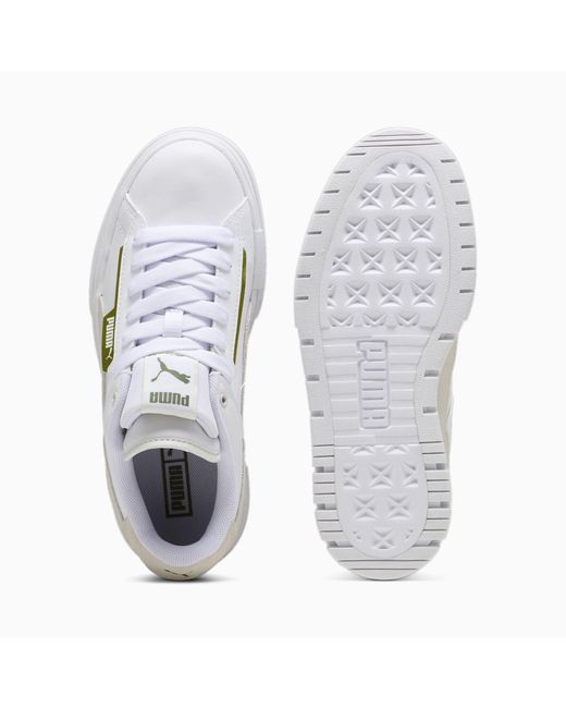 PUMA Mayze Crashed Sneakers in het White