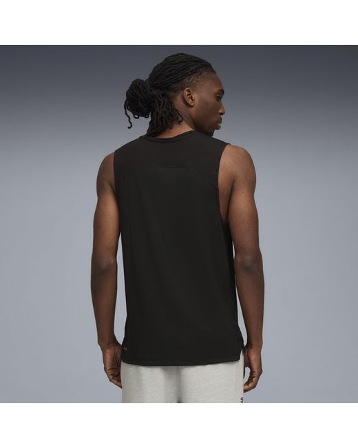 PUMA Black Cloudspun Ultra Soft Training Tank Top for men