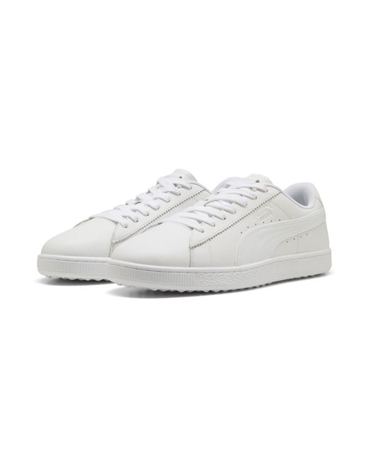 PUMA White Suede Golf Shoes for men