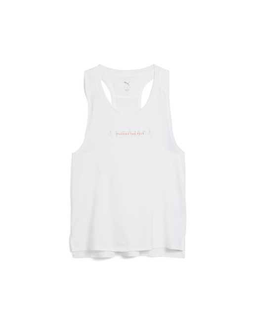PUMA White Run Graphic Mesh Singlet