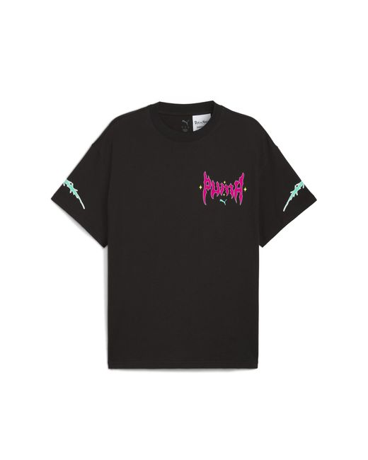 PUMA Black X Rick And Morty Basketball T-Shirt for men