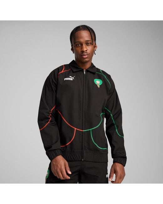 PUMA Black Morocco Ftblstatement Track Jacket /Archive for men