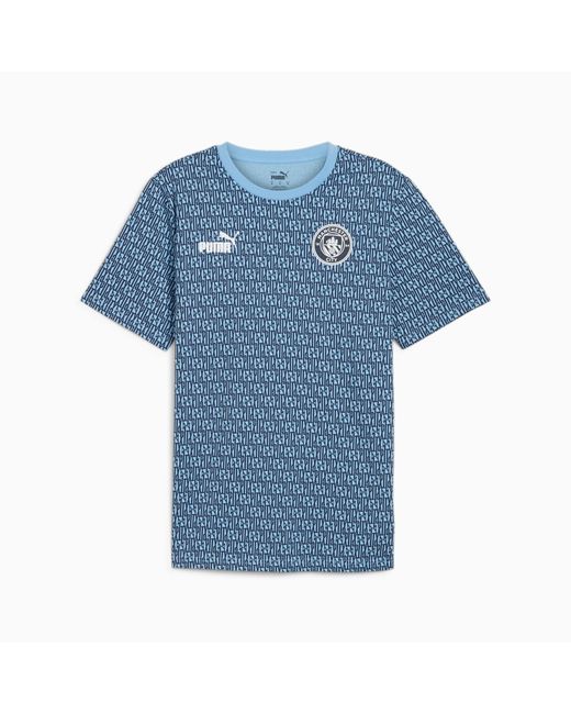PUMA Manchester City Ftblculture T-shirt Met All-over-print in het Blue voor heren