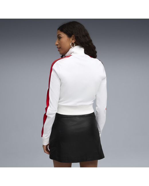 Chaqueta De Chándal Corta De Corte Semiajustado Future..Archive T7 Para Mujer, Ropa, Blanco/Rojo PUMA de color Gray