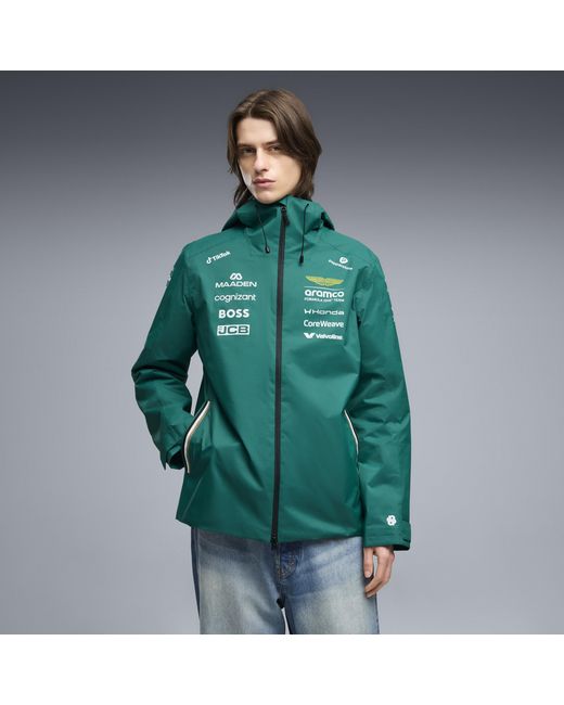PUMA Green X Aston Martin Aramco F1 Team Replica Rain Jacket for men
