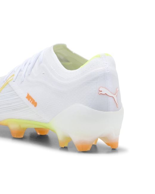 PUMA White Ultra Nitro 7 Pro Fg Football Boots