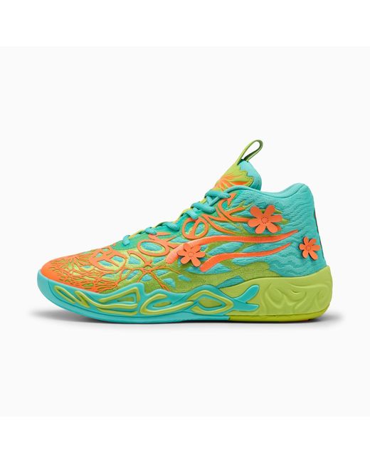 PUMA Green Mb.04 Scooby Doo Basketball Shoes, Aquatic/Lime Smash/Heat Fire