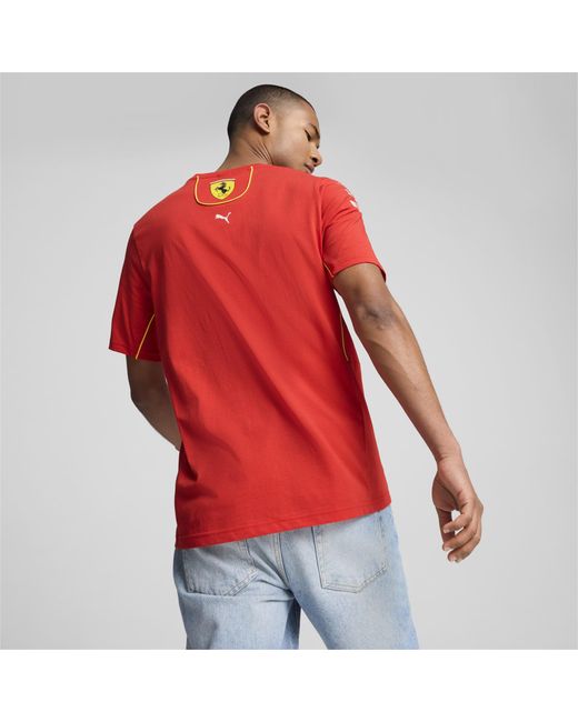 PUMA Red Scuderia Ferrari 2024 Replica Collection Team T-shirt for men