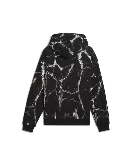 Felpa Con Cappuccio E Scritta Cromata Hoops X Lafrancé Da Uomo di PUMA in Black da Uomo