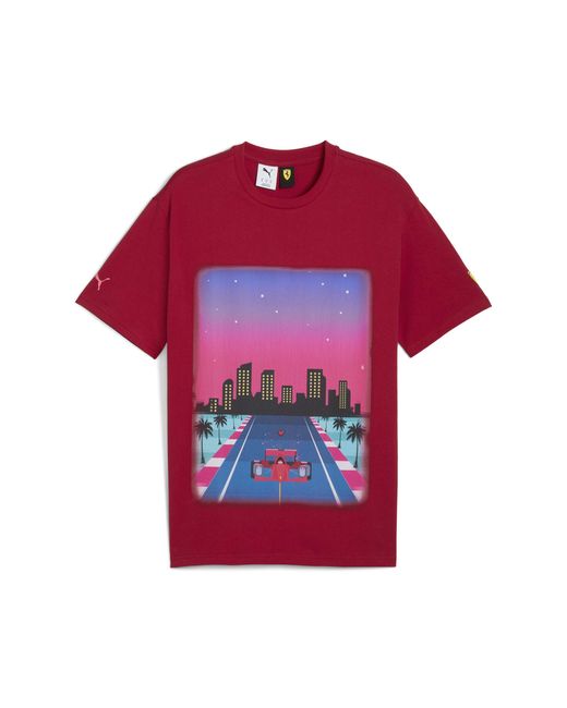 T-shirt À Motif Scuderia Ferrari Miami PUMA pour homme en coloris Red