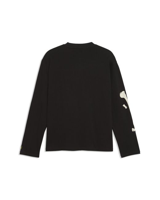 PUMA Black Graphic Skeleton Long Sleeve T-Shirt for men