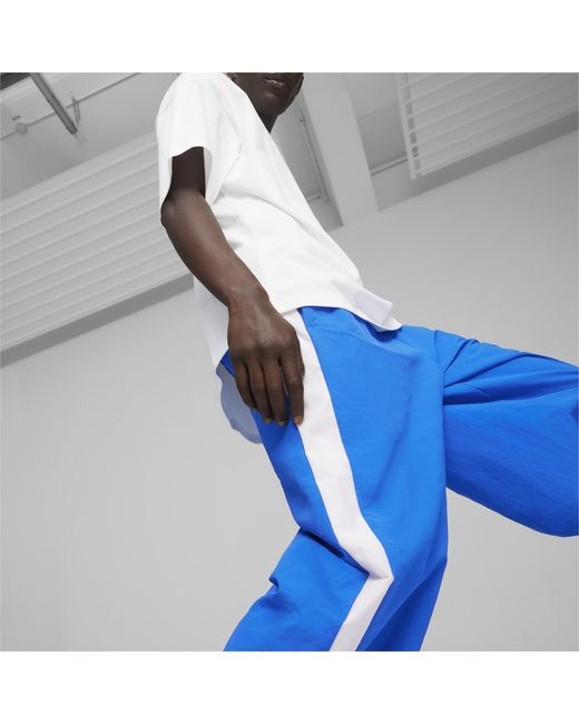 PUMA Blue T7 Oversized Track Pants