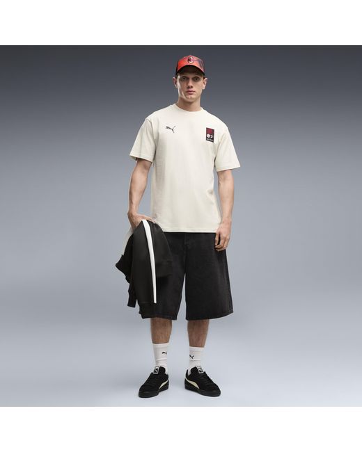 PUMA White Ac Milan Ftblculture Relaxed T-Shirt for men