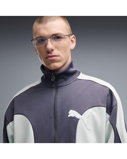 PUMA Blue T7 Love Of The Cat Relaxed Track Jacket for men