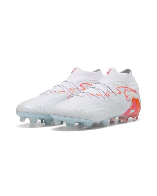 PUMA White Future 9 Ultimate Brilliance Fg Football Boots