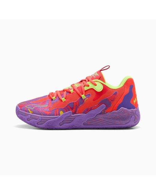 PUMA Red Mb.03 Lo Lava Basketball Shoes, Glimmer/ Blast