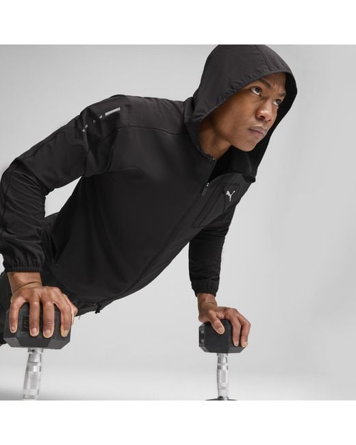 PUMA Black Training Woven Jacket for men