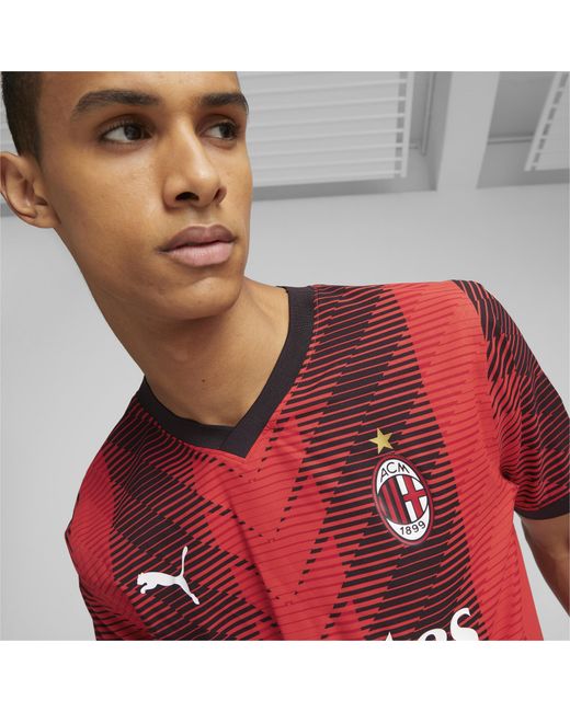 PUMA Red Ac Milan 23/24 Home Authentic Jersey for men