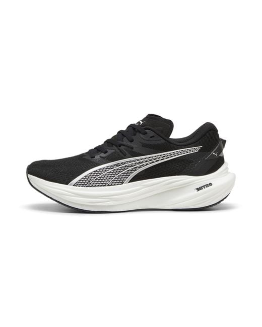 Zapatillas De Running Deviate Nitro 3 Para Mujer, Plateado/Negro/Blanco PUMA de hombre de color Black