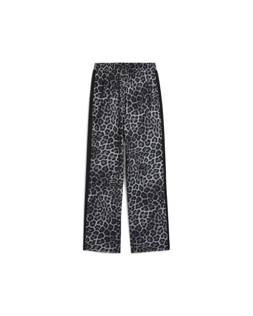 PUMA Gray T7 Leo Luxe All-Over Print Straight Pants