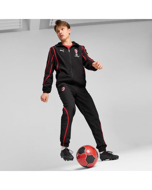 PUMA Brown Ac Milan Pre-match Woven Jacket for men