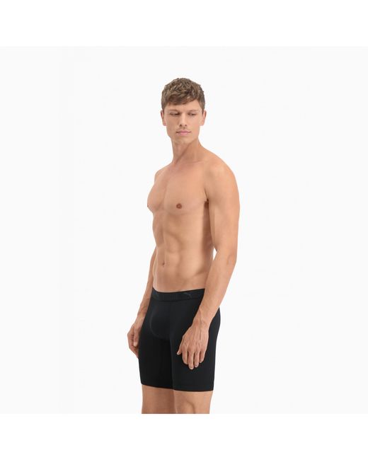 Bóxer Largo Sport De Microfibra Para Hombre (Paquete De 2) Ropa, Negro PUMA de hombre de color Black
