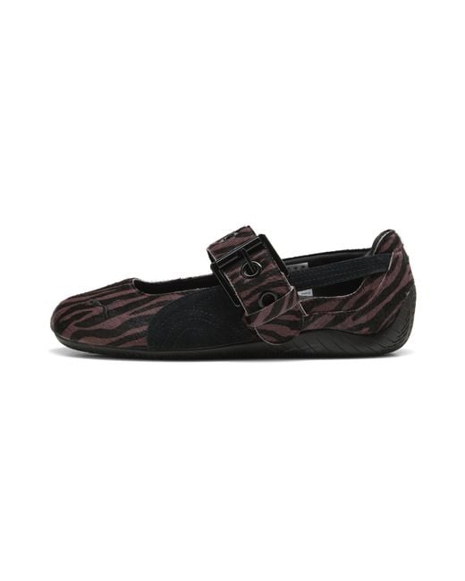 PUMA Black Speedcat Ballet Dress-Up Tiger-Print Sneakers