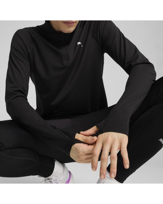 PUMA Velocity Cloudspun Hardlooptop Met Kwartrits Voor Maat in het Black voor heren