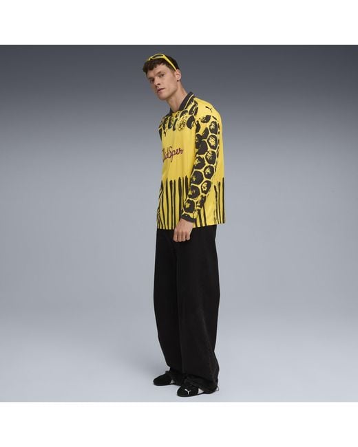 PUMA Kidsuper X Borussia Dortmund Retro Shirt Voor Zwart/Geel, Maat in het Yellow voor heren