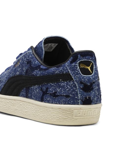 PUMA Blue Suede Flock Sneakers for men